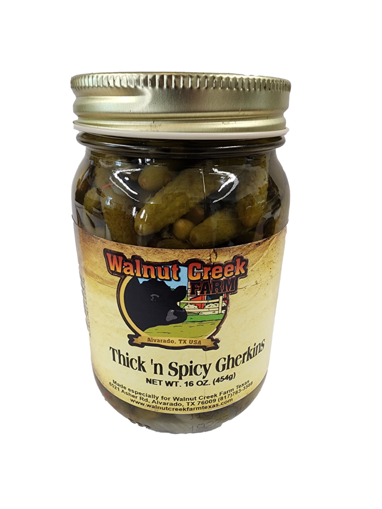 Thick And Spicy Gherkins Pickles Walnut Creek Farm